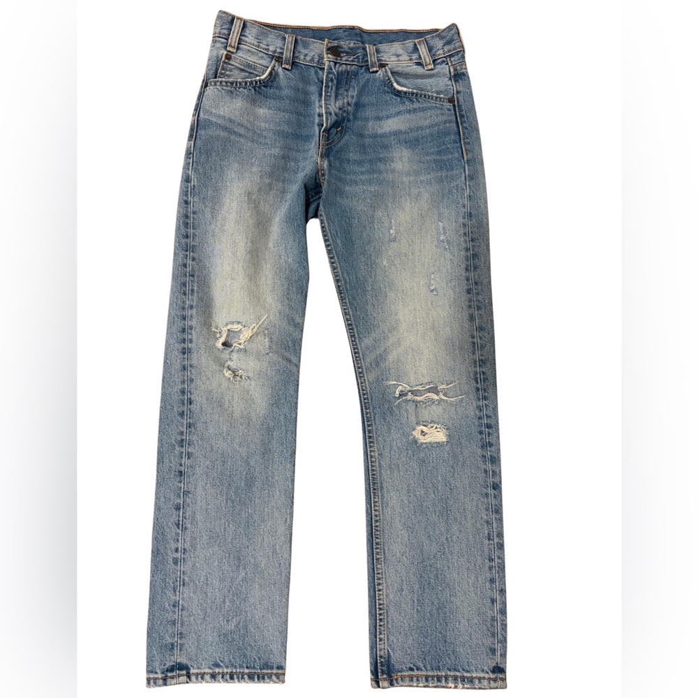Levi’s Distressed Women’s Straight Leg Jeans | Light Wash Size 26 - Picture 2 of 7